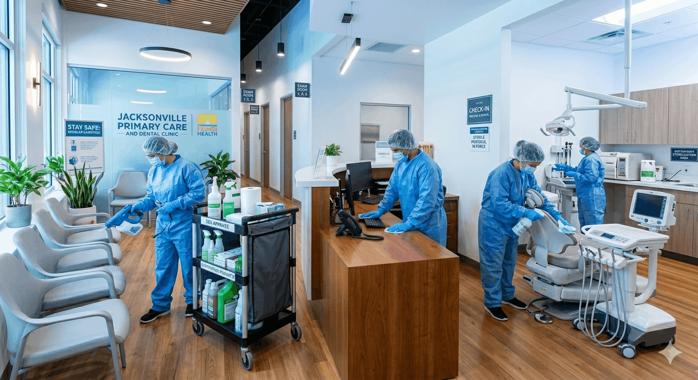 How Jacksonville Medical and Dental Clinics Achieve Zero-Compromise Hygiene With Professional Cleaning Experts